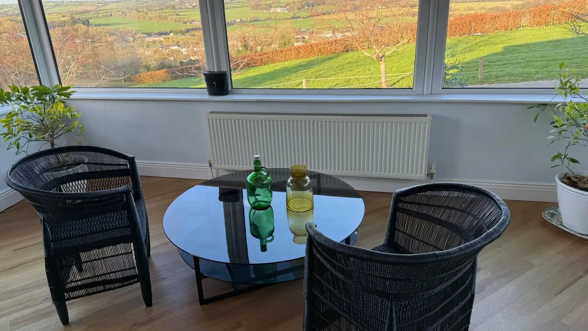 Glass Round Coffee Table 120cm - Image 1