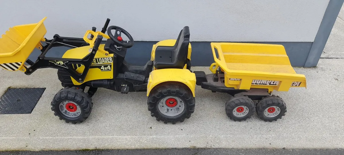 Kids Ride on Tractor with Front Loader and trailer