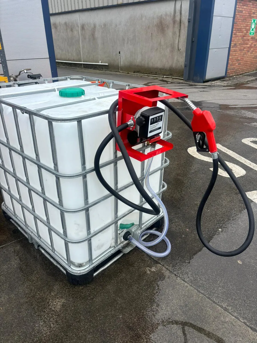 1000L DIESEL IBC TANK 12V PUMP - Image 2