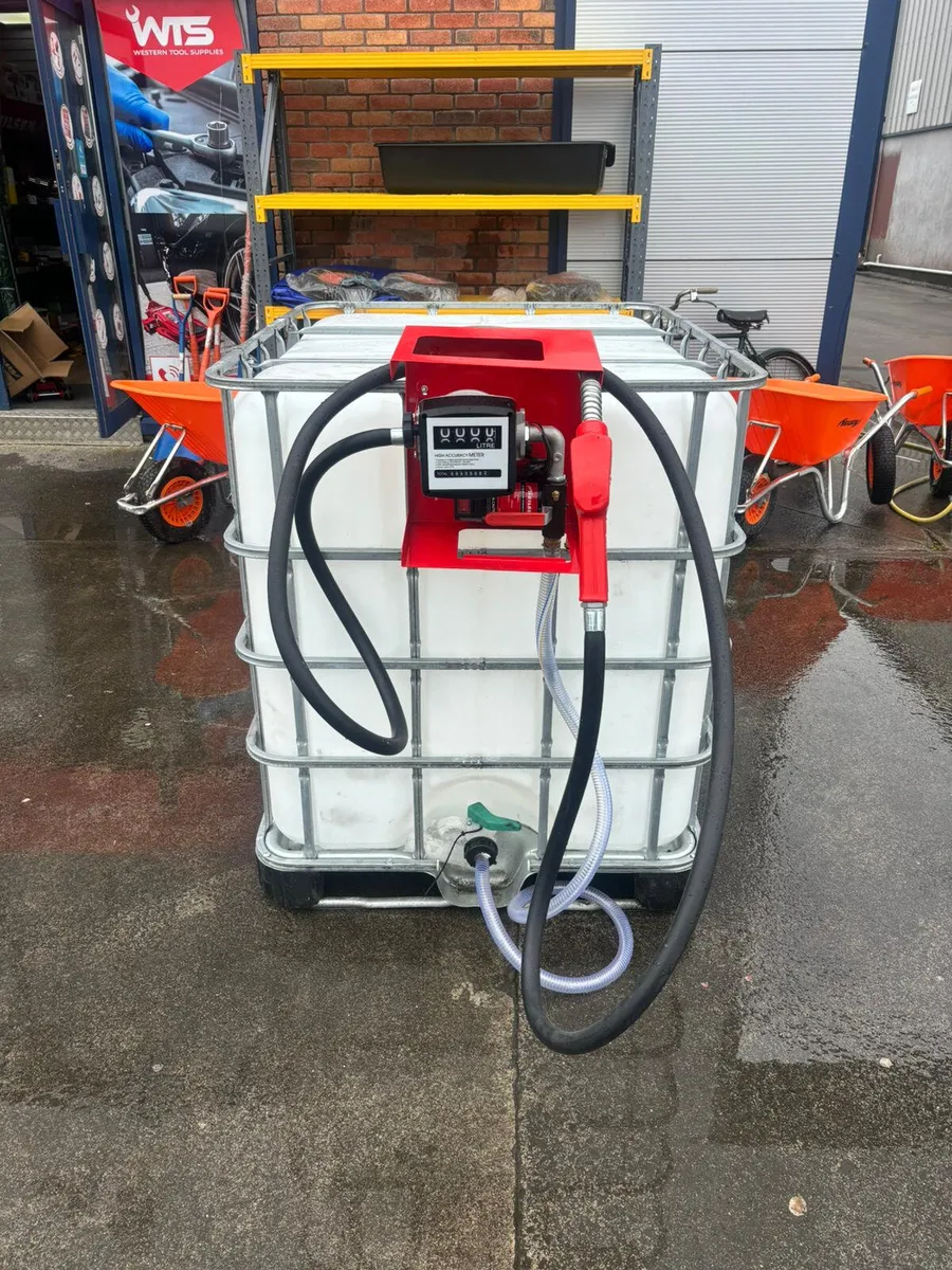 1000L DIESEL IBC TANK 12V PUMP - Image 1