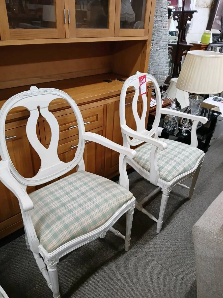 8 Swedish gustavian dining chairs - Image 2