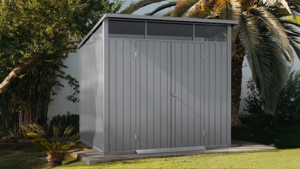 8x6 Palladium Steel Garden Shed –Modern Heavy Duty - Image 1