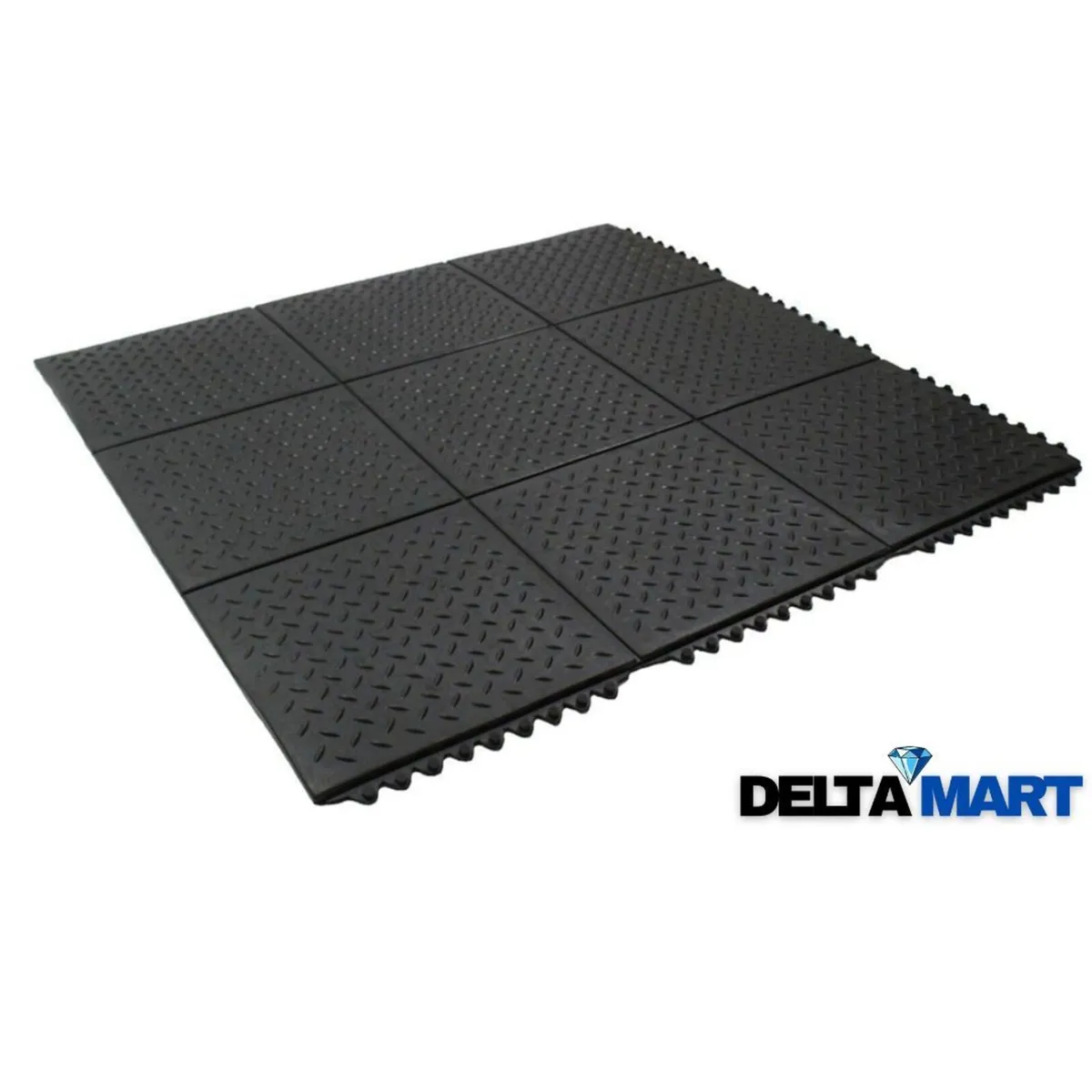 3ft x 3ft Interlocking Checker Rubber Mat - Image 1