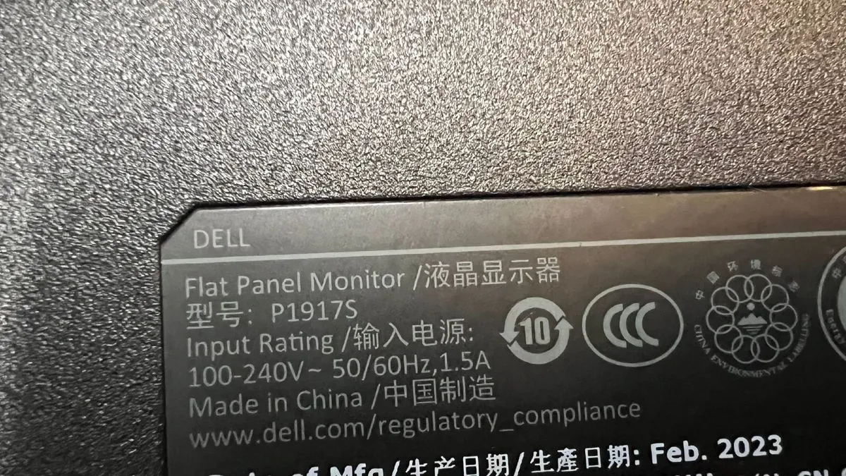 Dell P1917S 19” Monitor - Image 3
