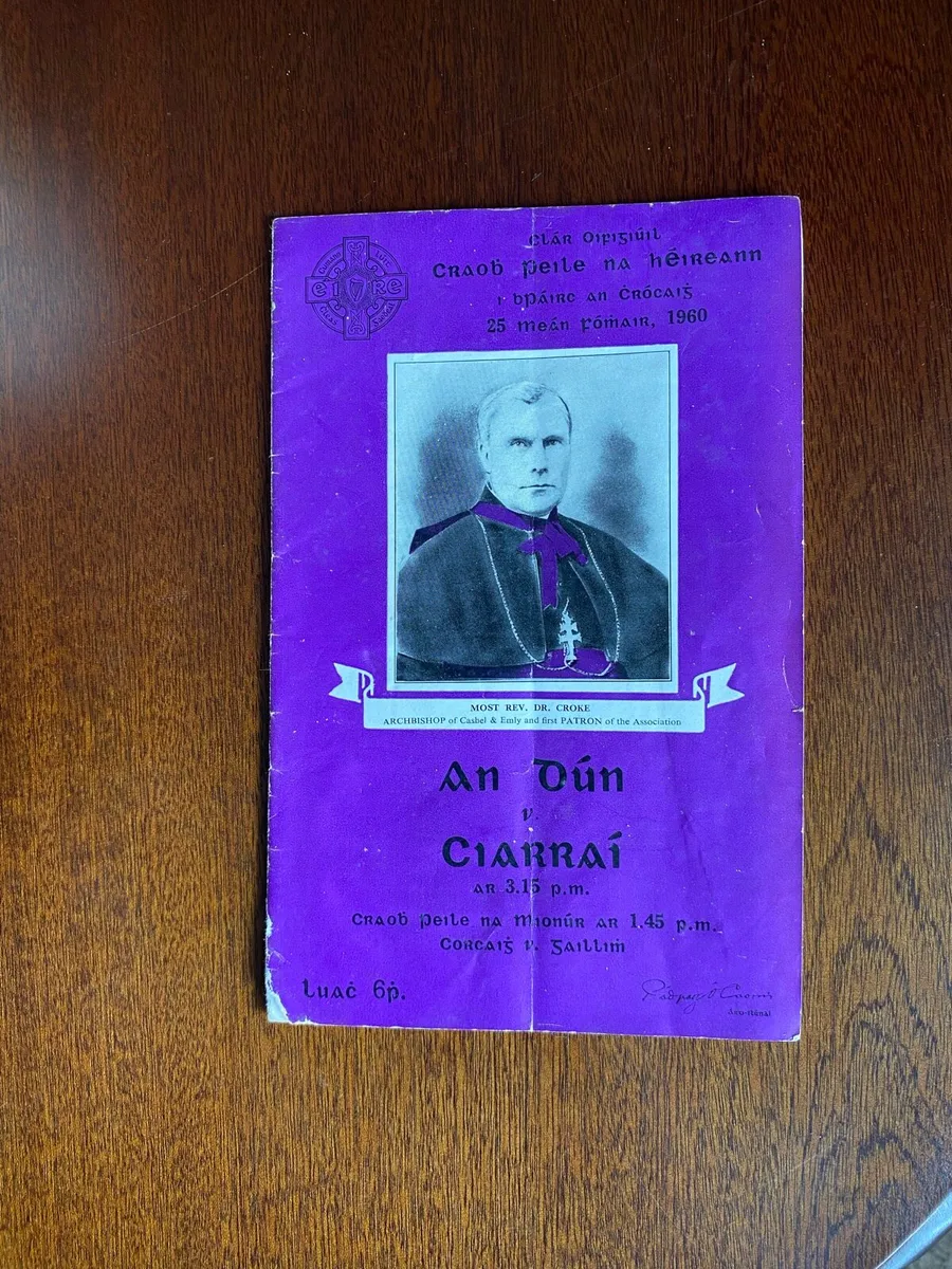 1960 All Ireland Football Final Down Vs Kerry prog - Image 1