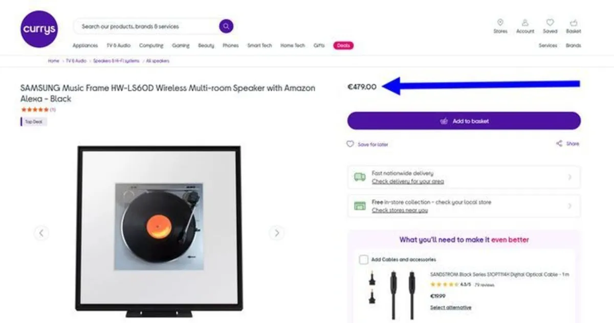 Music Frame HW-LS60D Frame Design Wireless Speaker - Image 2