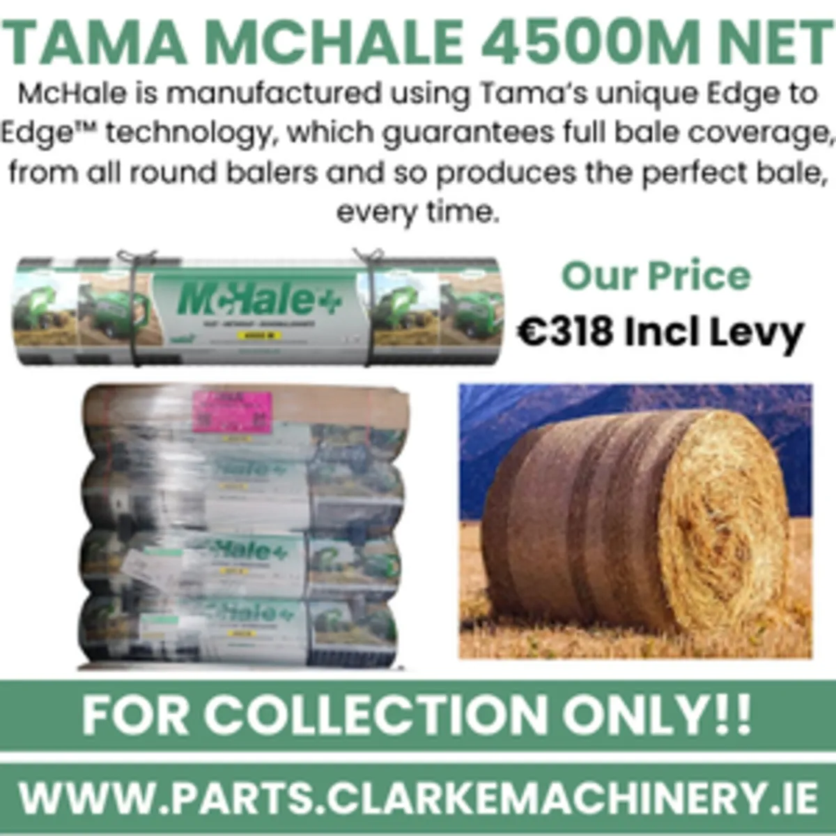 McHale 4500m Net - For Collection Only