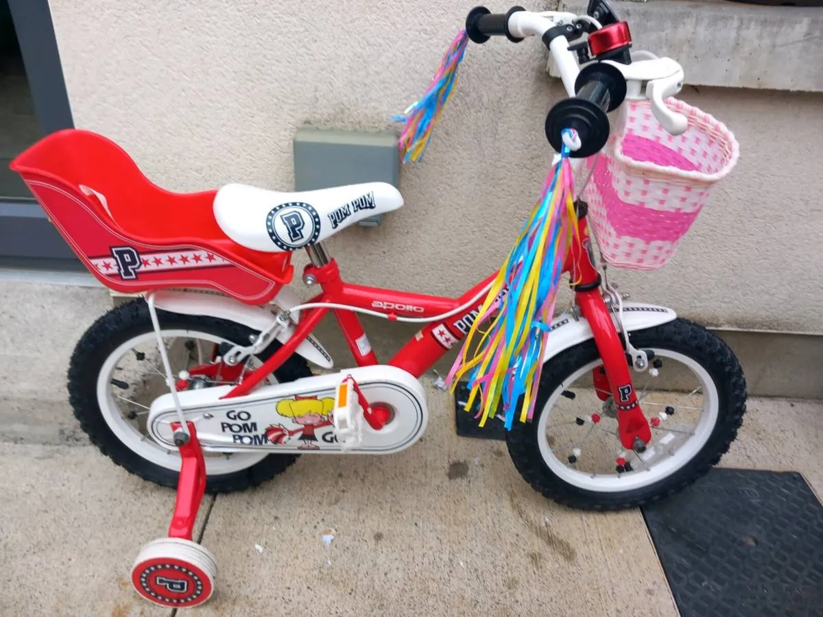 Kids go pom pom bike size 14 inch wheels - Image 1