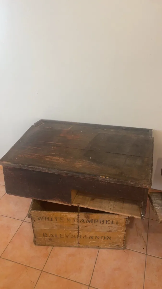 Vintage pine furniture,boxes, bench , pine desk - Image 2