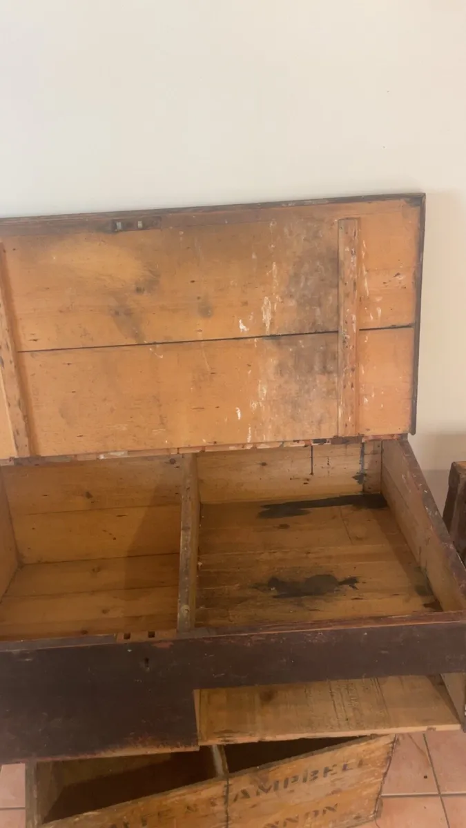 Vintage pine furniture,boxes, bench , pine desk - Image 3