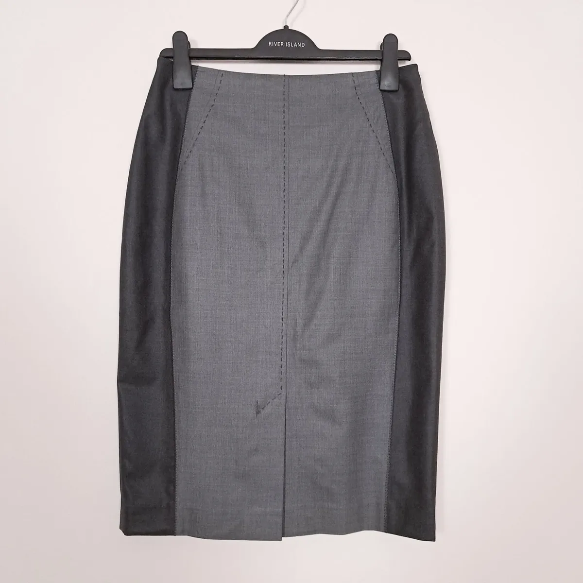 Quin & Donnelly Grey Pencil Midi Skirt 12UK/40EU - Image 1