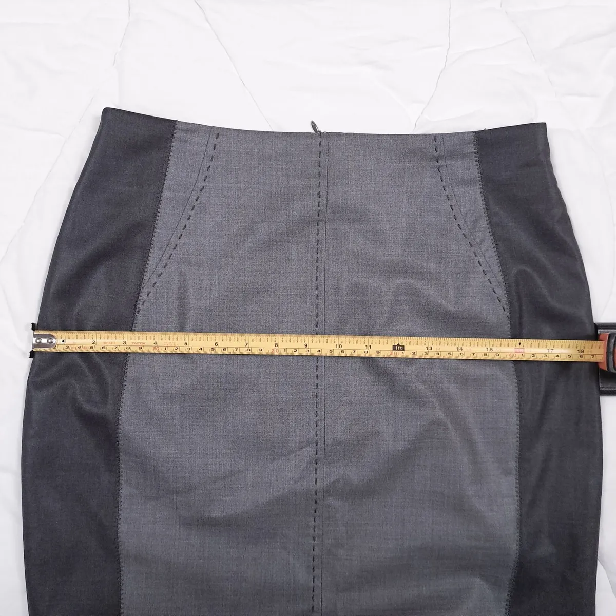 Quin & Donnelly Grey Pencil Midi Skirt 12UK/40EU - Image 4