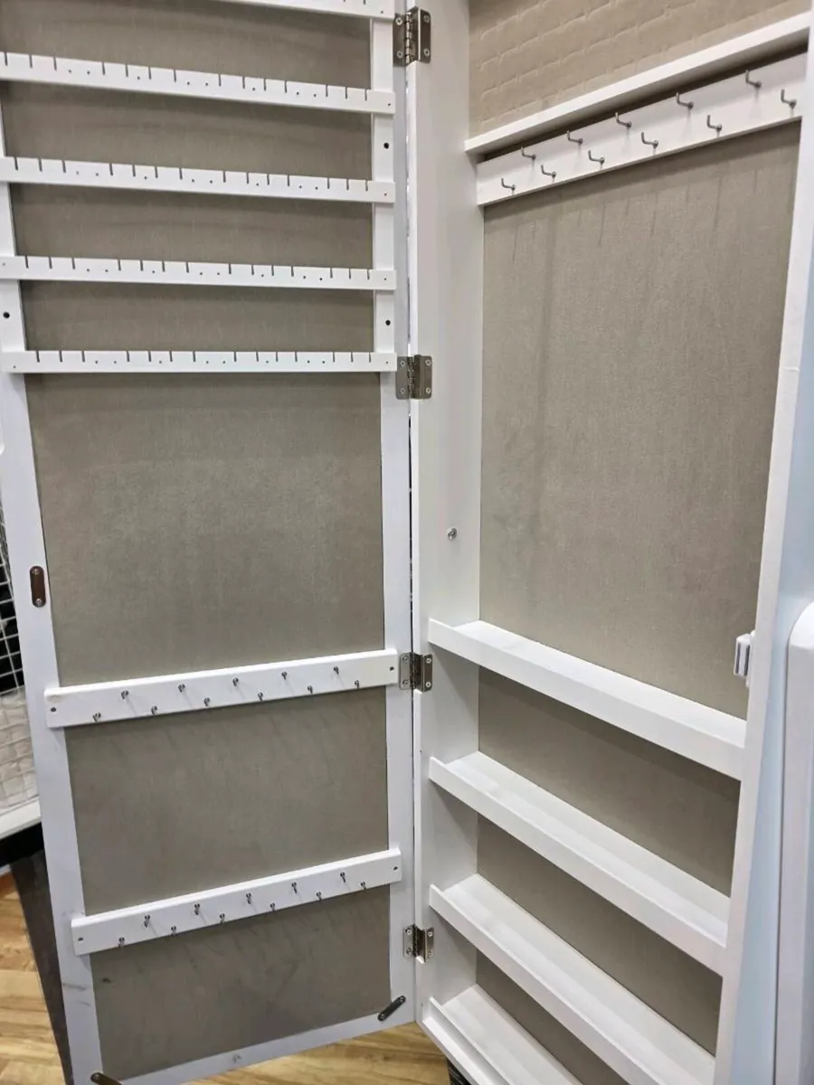 Lockable Jewellery Storage Mirror Armoire Freestan - Image 3