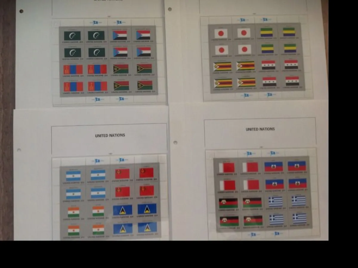 Stamp collection UN New York flag sheetlets - Image 4