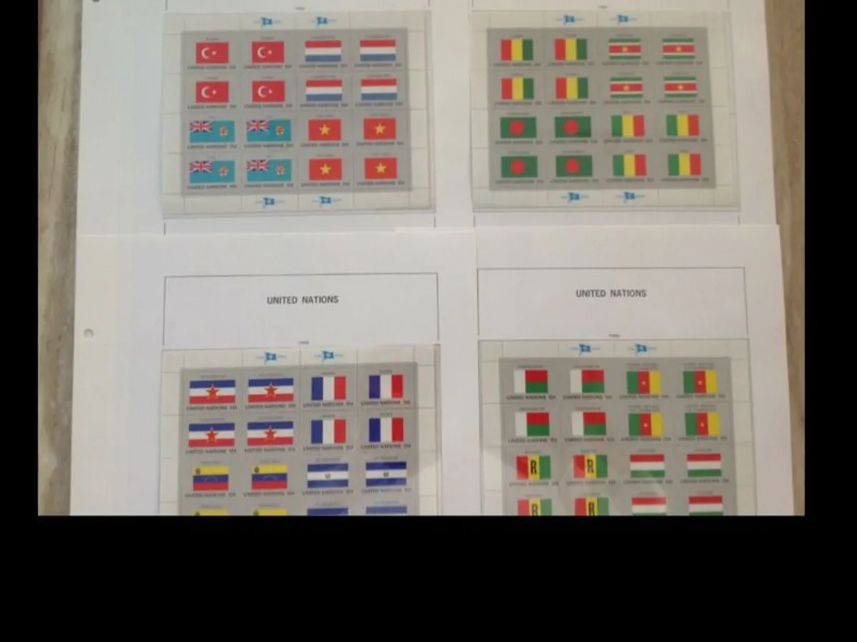 Stamp collection UN New York flag sheetlets - Image 1