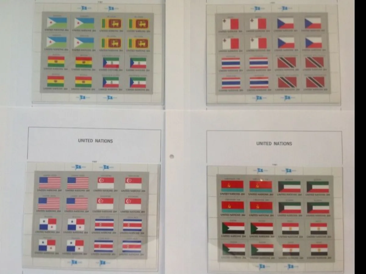 Stamp collection UN New York flag sheetlets - Image 2