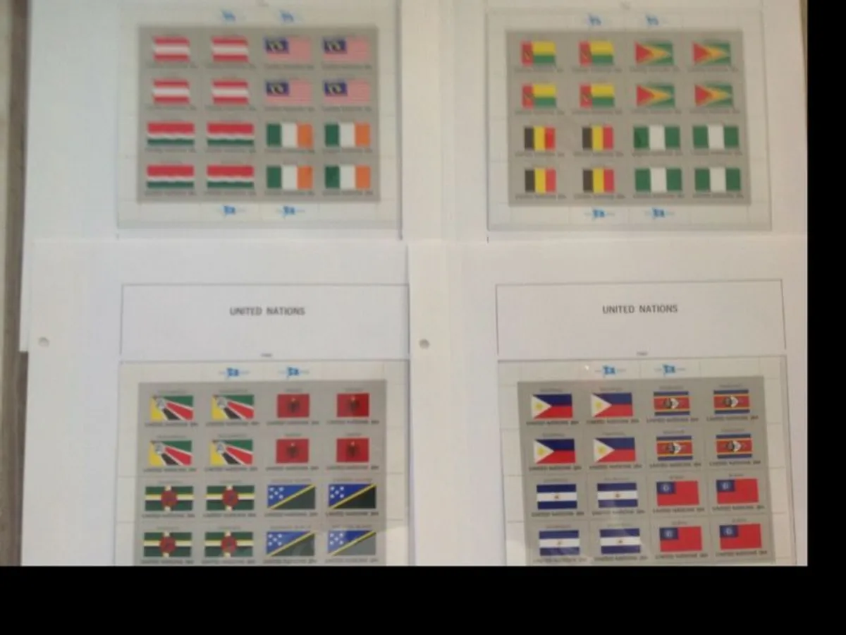 Stamp collection UN New York flag sheetlets - Image 3