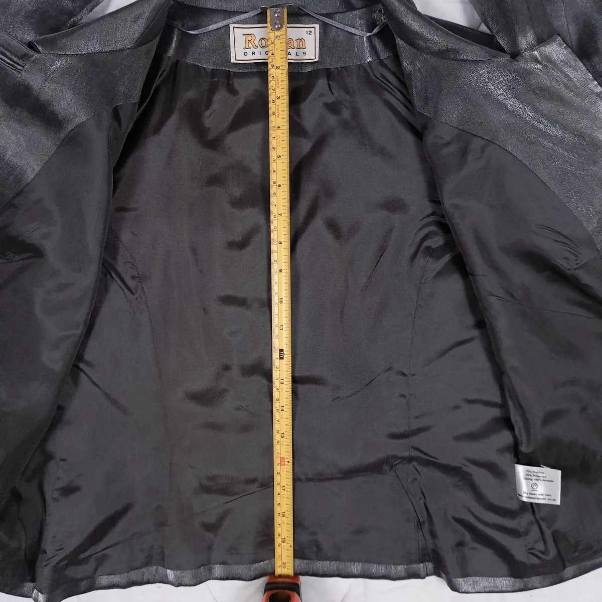 Roman Metallic Grey Skirt Jacket Set 12UK/40EU - Image 2