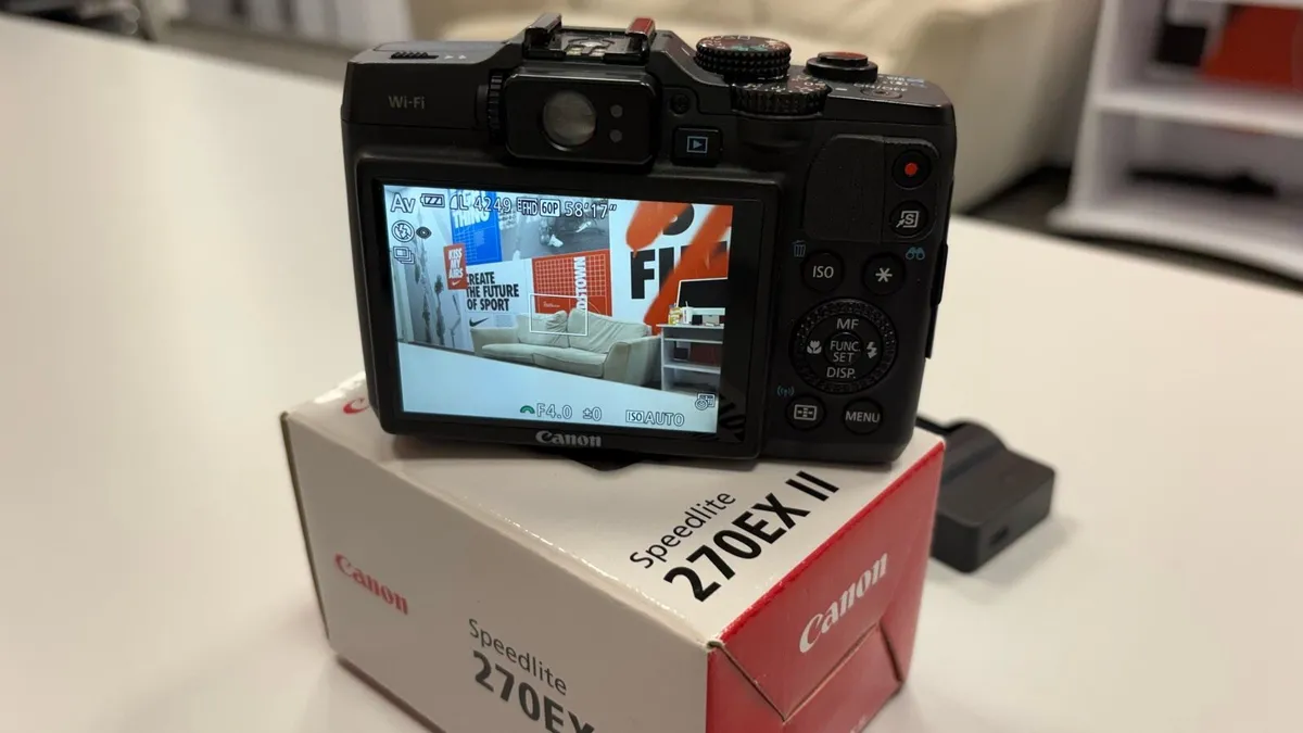 Canon g16 powershot with mountable upgraded flash - Image 1