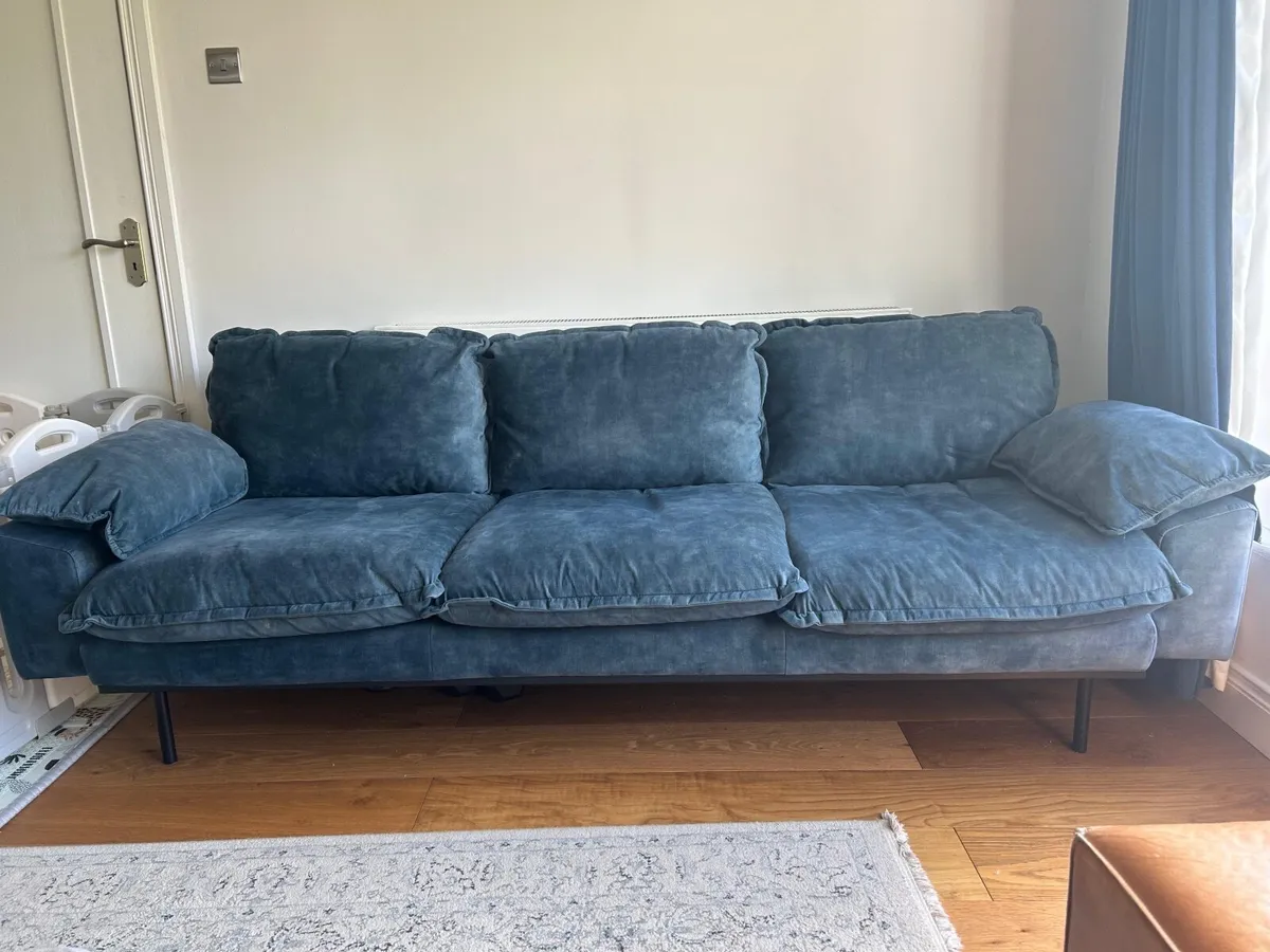 3 Seater Green Sofa (April and the Bear) - Image 2