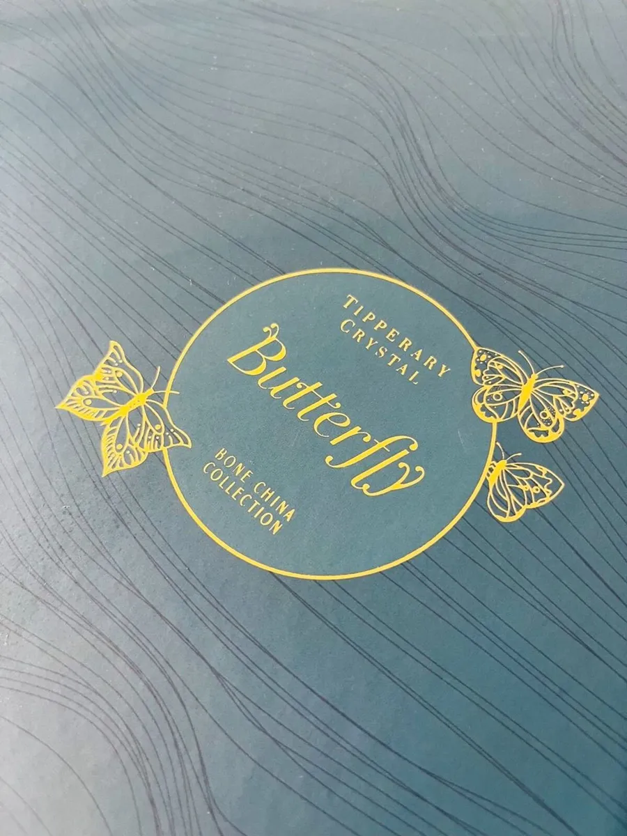 Tipperary Crystal Butterfly Set of 6 Mugs-Hatbox - Image 3