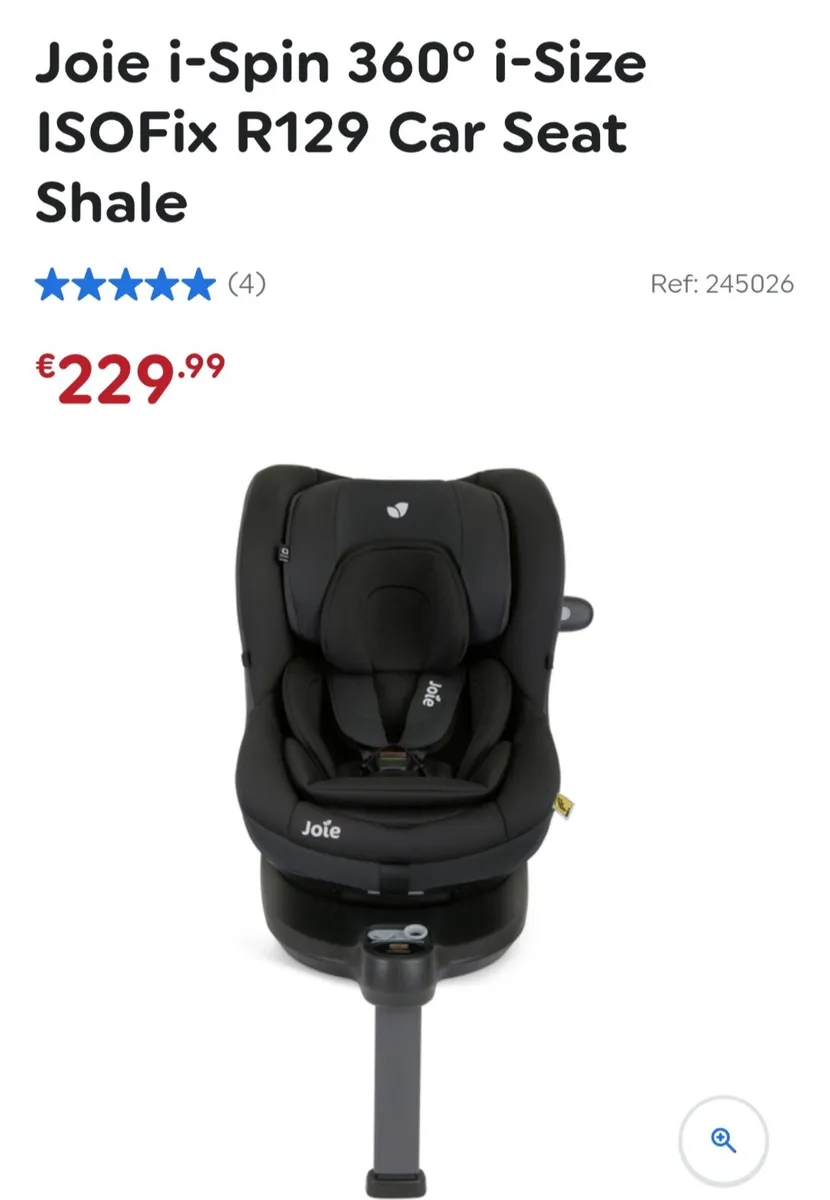 Joie 360° i-size Isofix Car Seat (€239.99 new)