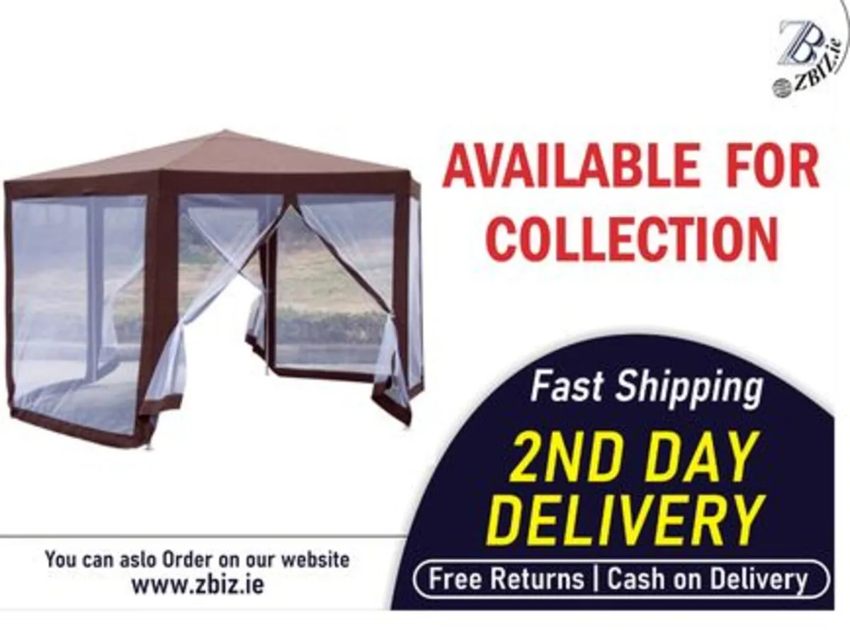 Garden Gazebo with Mosquito Net - Image 1