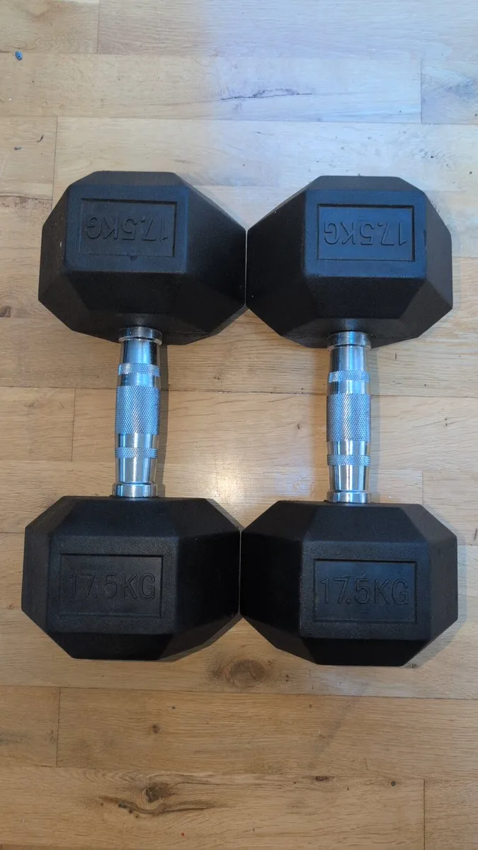 17.5kg Hex dumbbells