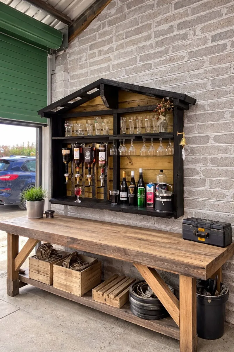 Rustic wall hang Bar - Image 1