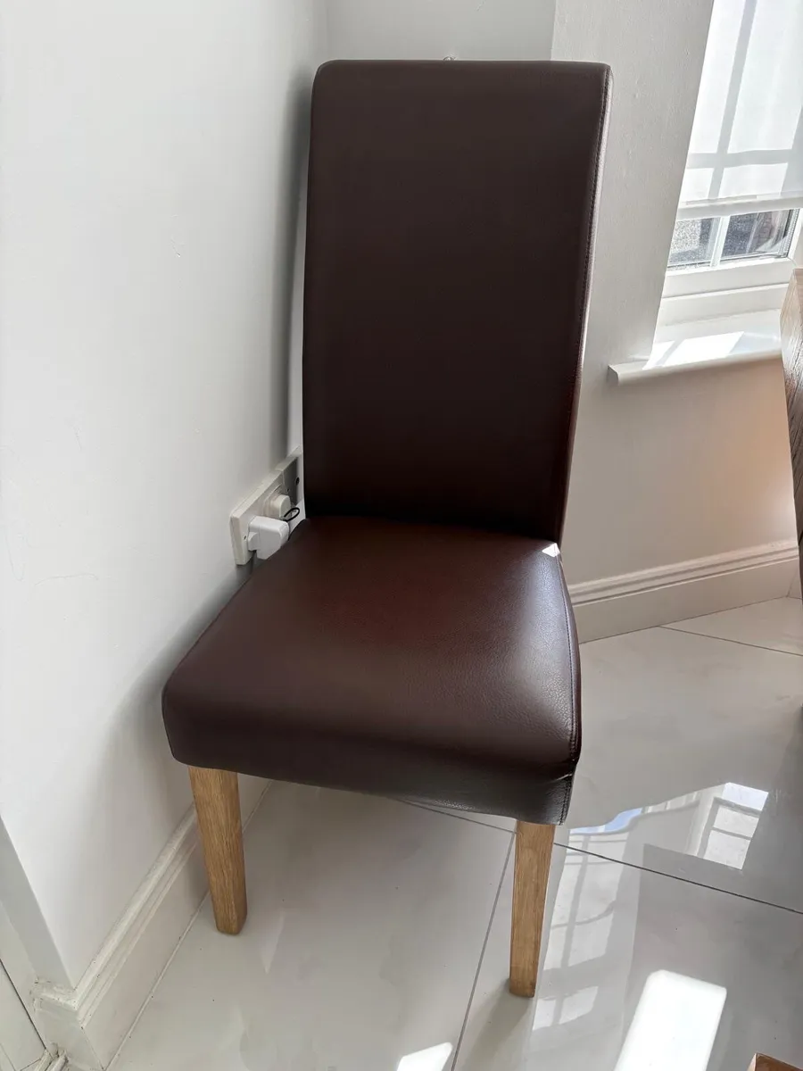 4 Brown Dining Chairs – Very Good Condition – €180 - Image 2