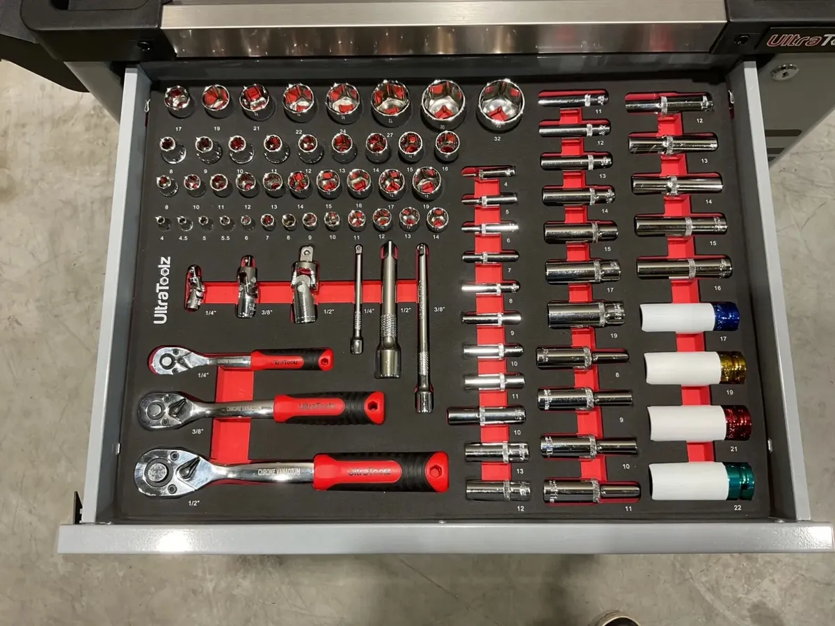 BRAND NEW INDUSTRIAL TOOL CHEST FULL OF TOOLS - Image 3