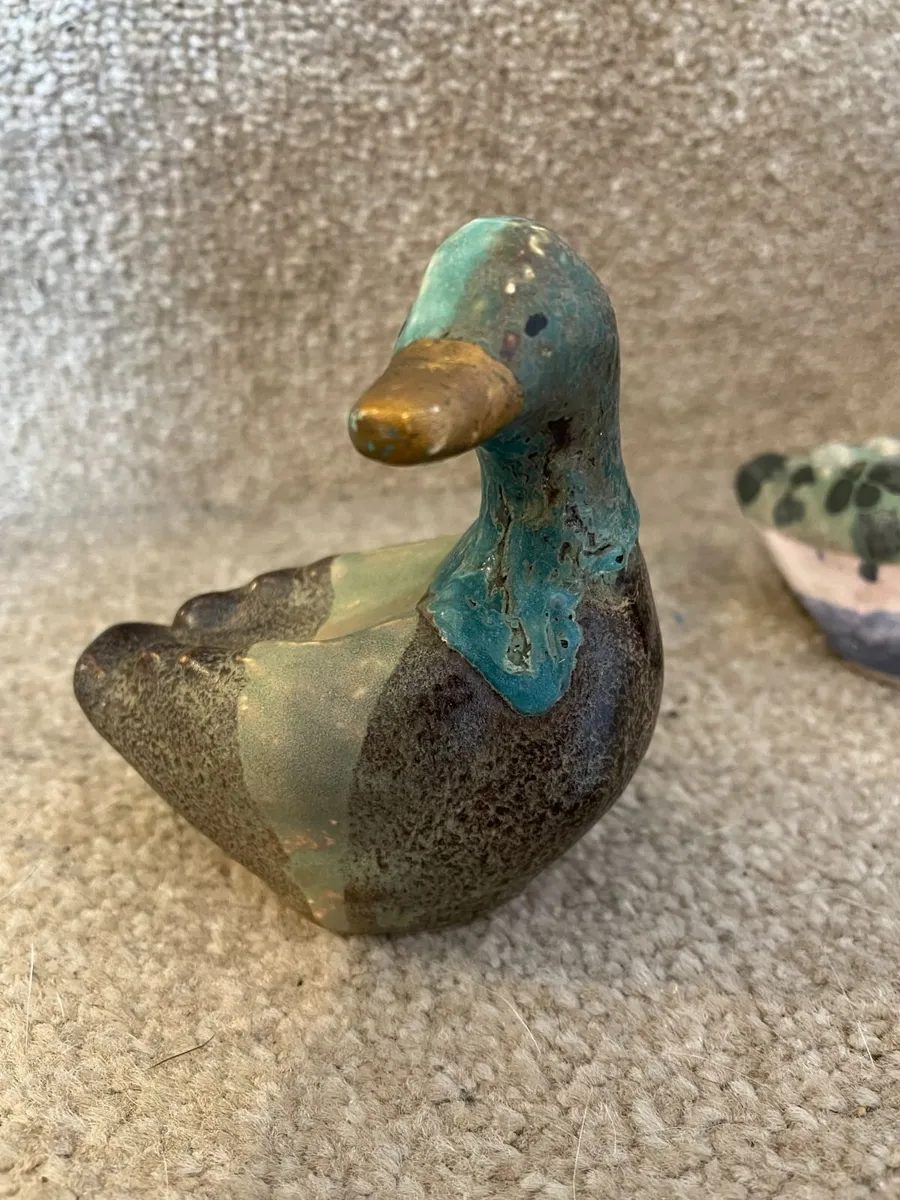Decorative ceramic mallard duck figurines PAIR - Image 3
