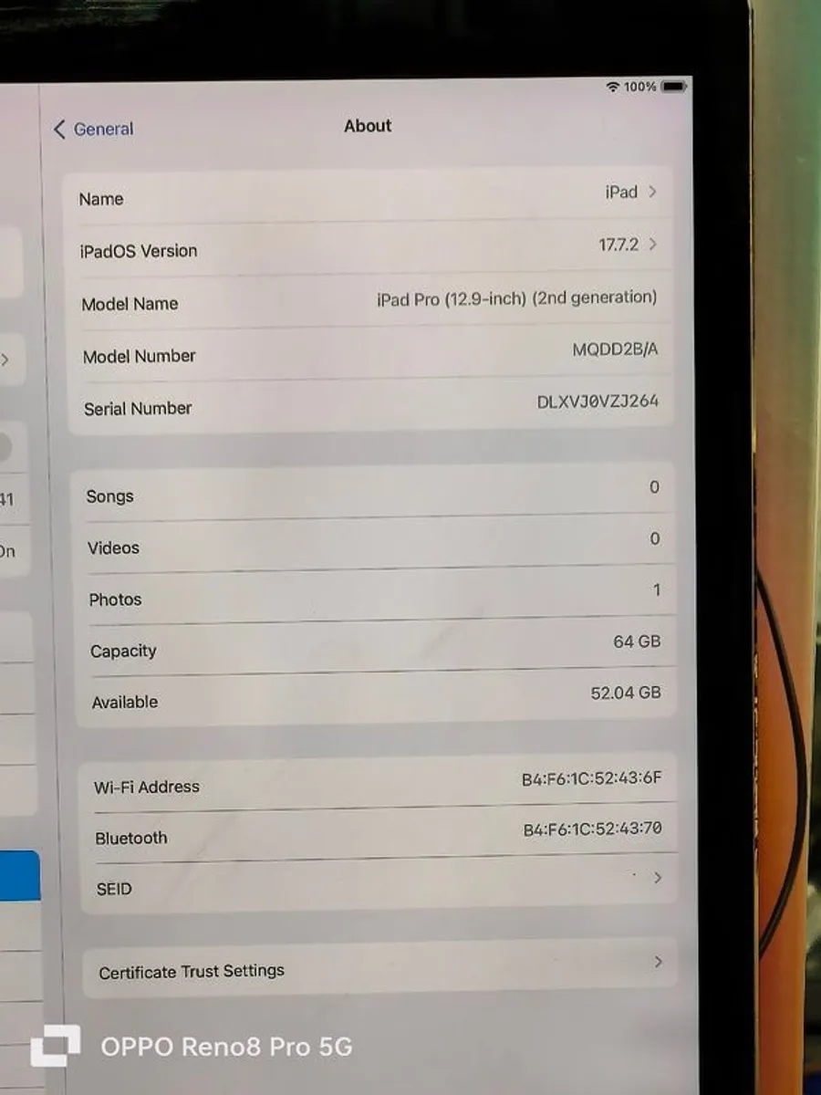 Big 12.9 inch Apple iPad Pro 2nd Gen 12.9" 64GB Wi-Fi A1670 Gold - Image 3