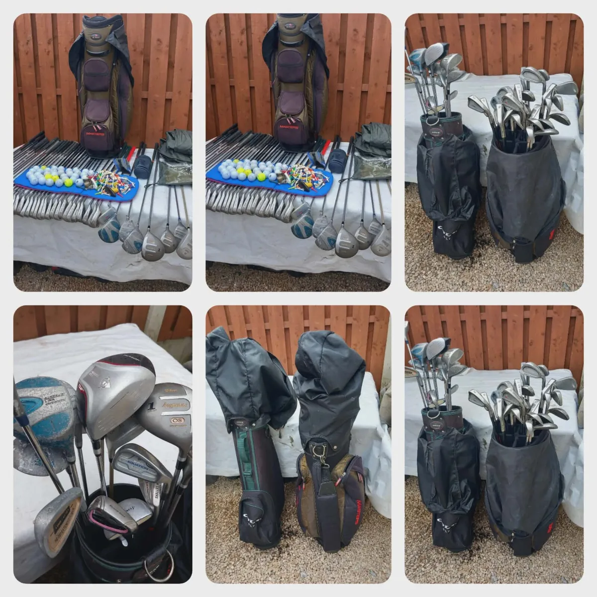 A selection of golf clubs and bags and golf balls - Image 3