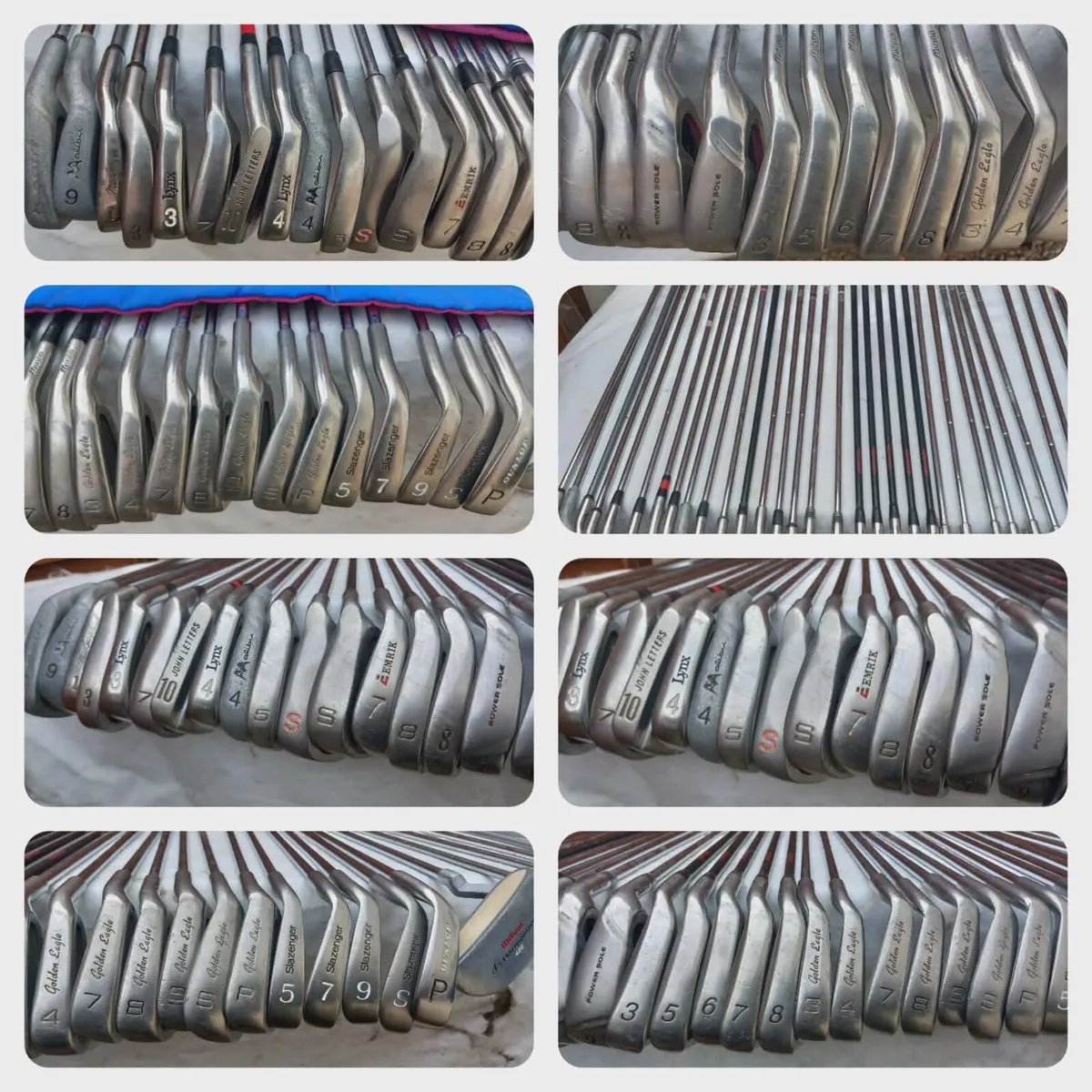 A selection of golf clubs and bags and golf balls - Image 4