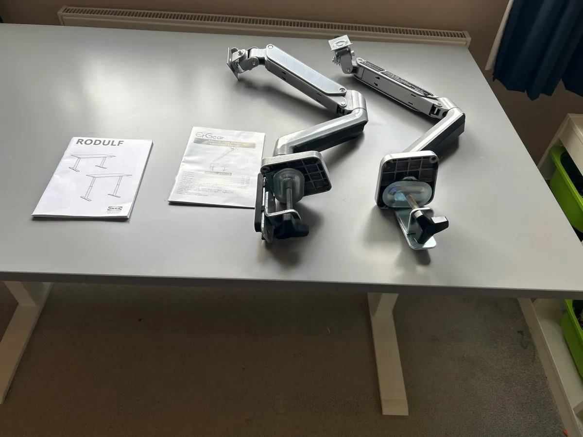 Home office- electric standing desk & monitor arm - Image 2