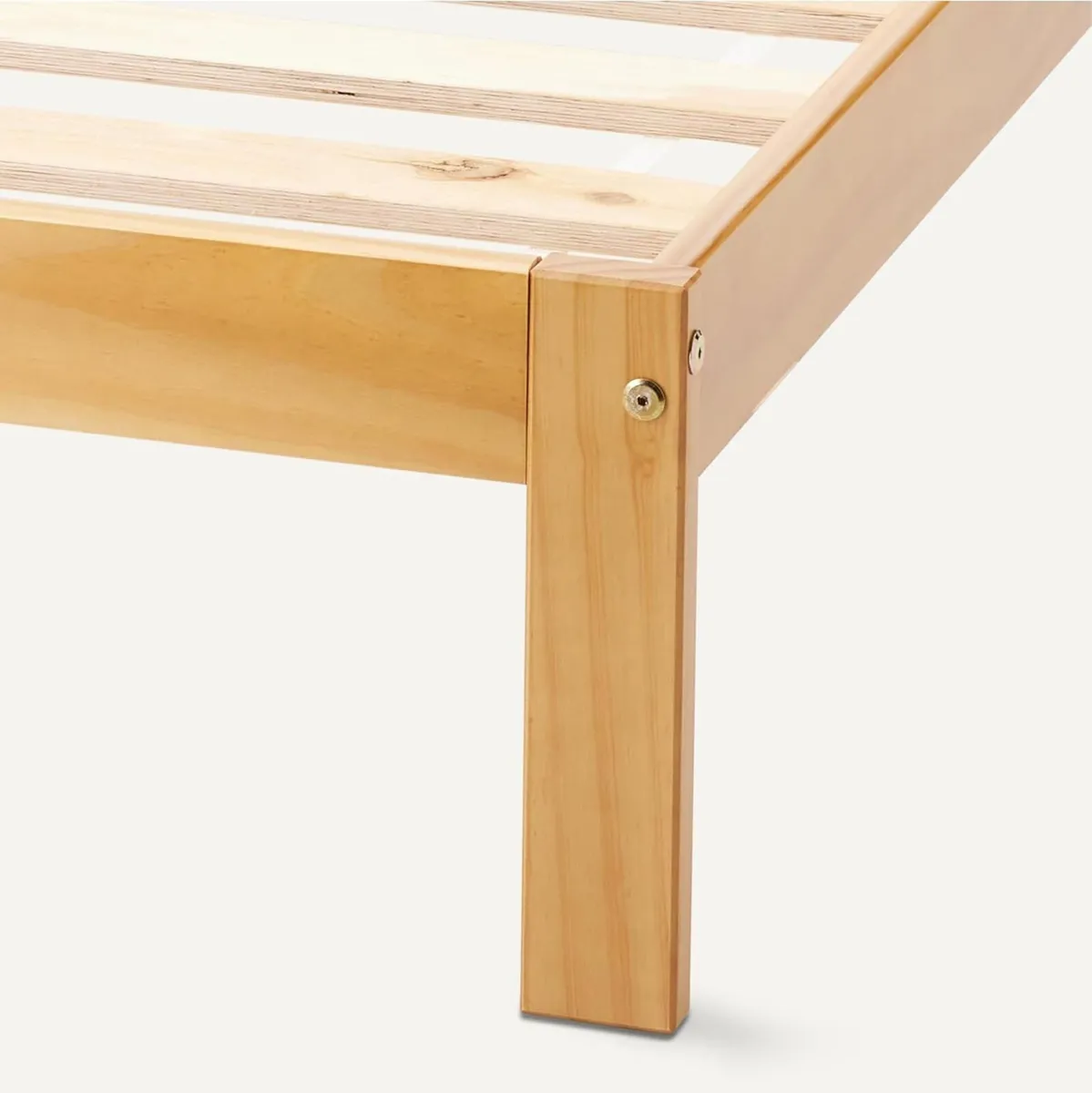 Single Bed Frame with Headboard Solid Pine Wood - Image 4