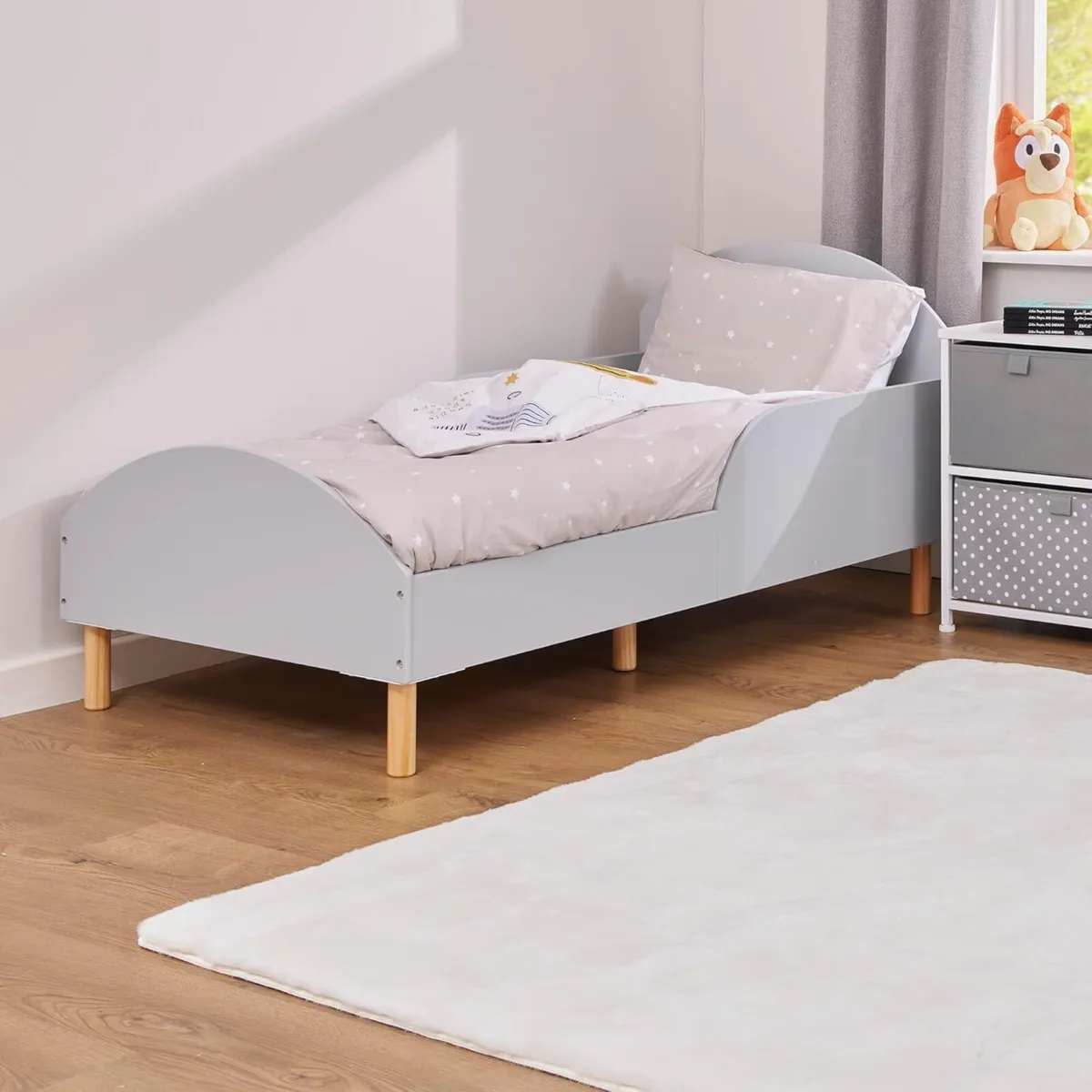 Grey Toddler Bed H68 x W74 D144cm - Image 3