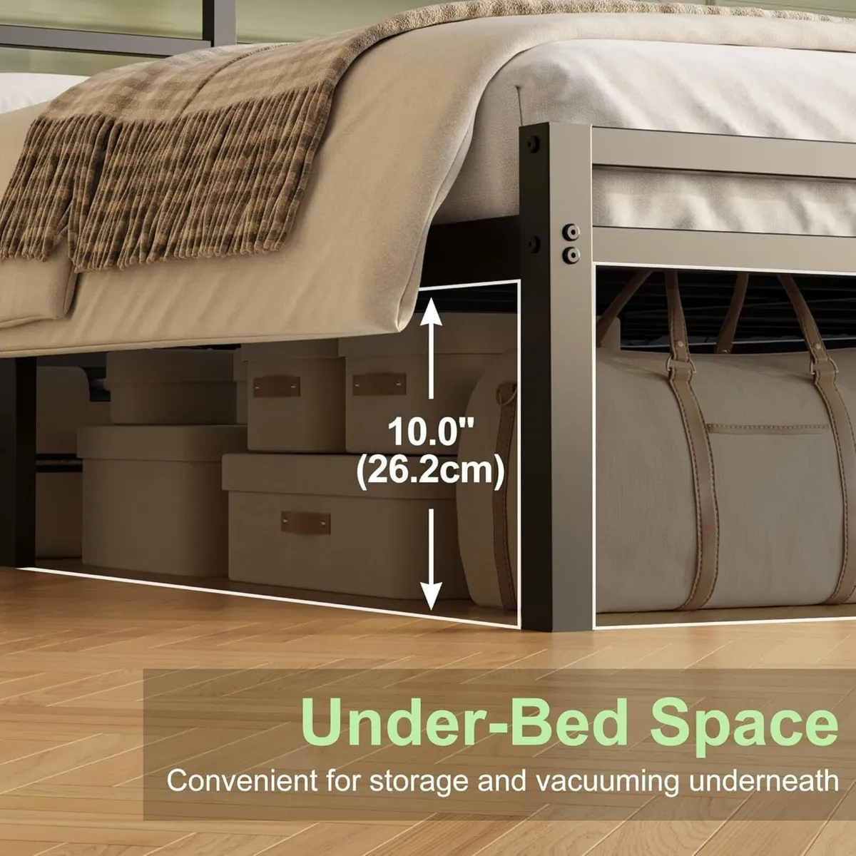 5ft King Size Bed Frame with Headboard and - Image 4