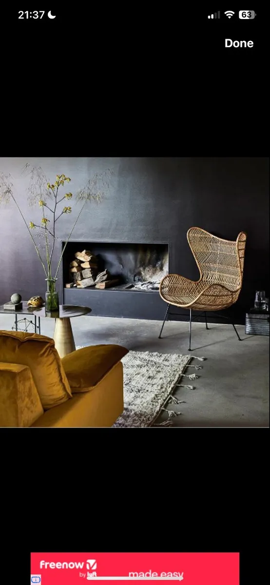 HK Living Rattan Egg Chair - Image 1