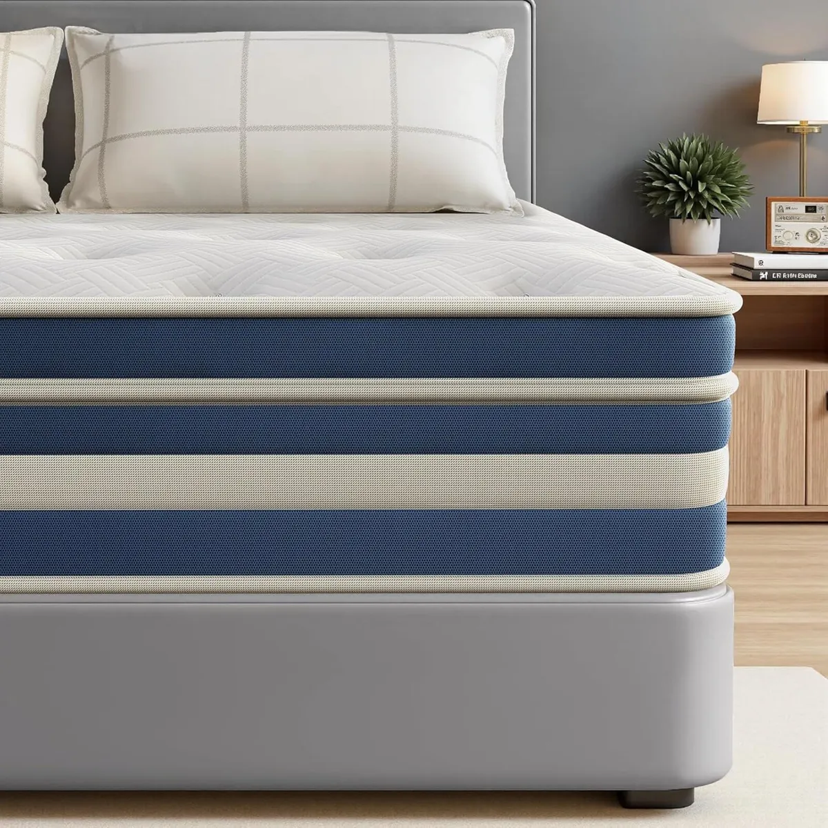 Double Mattress 10 Inch Hybrid with Gel Memory - Image 1