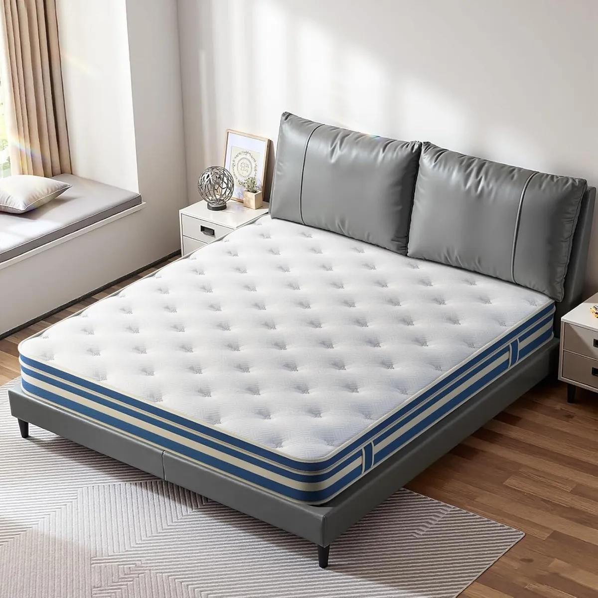 Double Mattress 10 Inch Hybrid with Gel Memory - Image 2