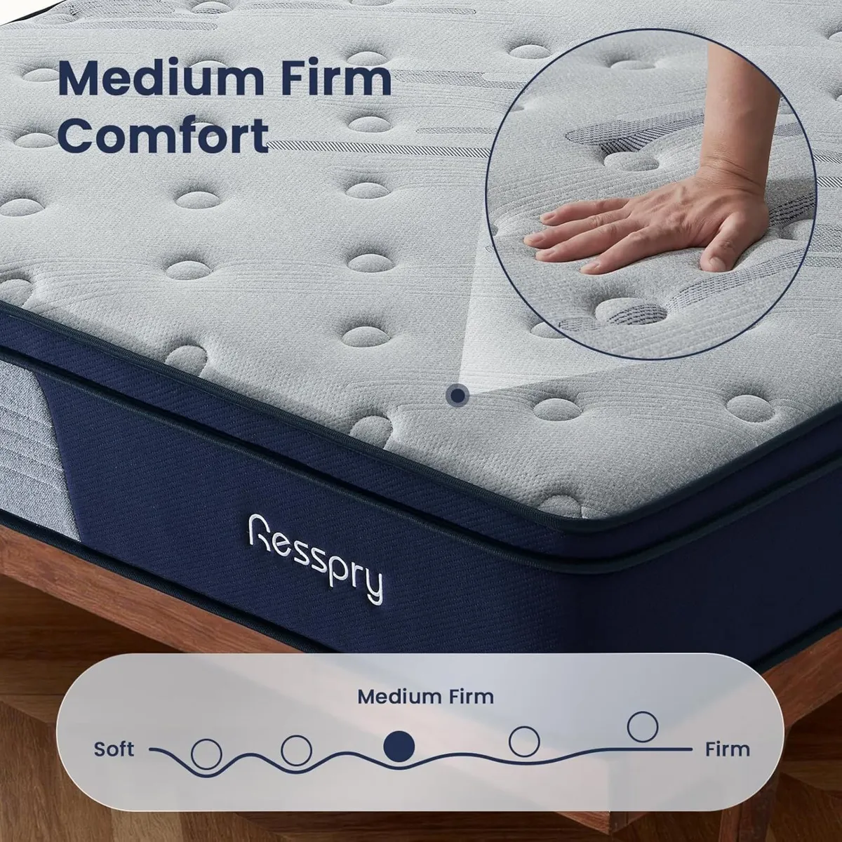 Single Size Mattress 12 Inch Memory Foam Sprung - Image 3