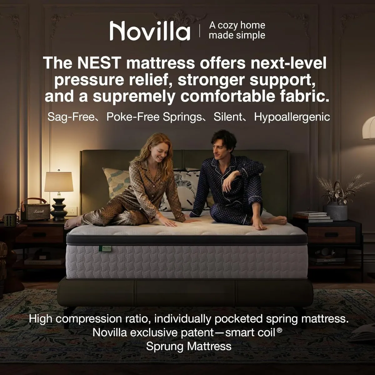 25cm Medium Firm Hybrid Mattress -4FT Small - Image 3