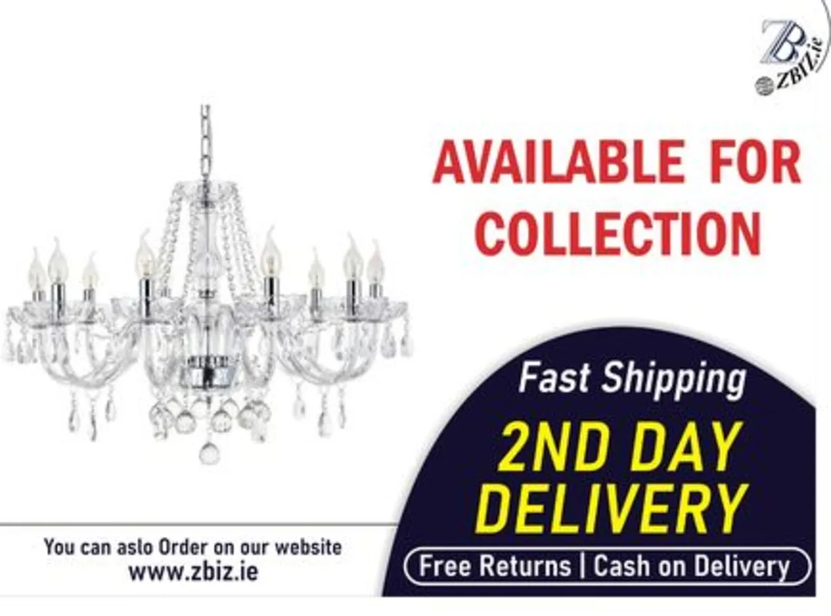 Modern Crystal Chandelier with 10-Lights - Image 1