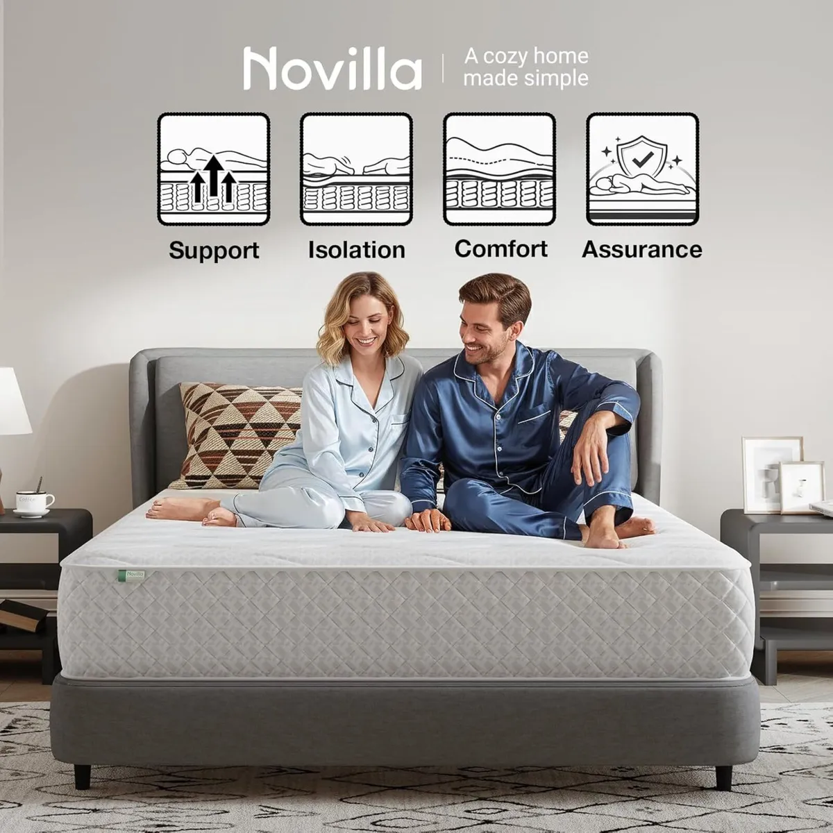 4FT6 Double Mattress Hybrid Pocket Sprung in a - Image 3