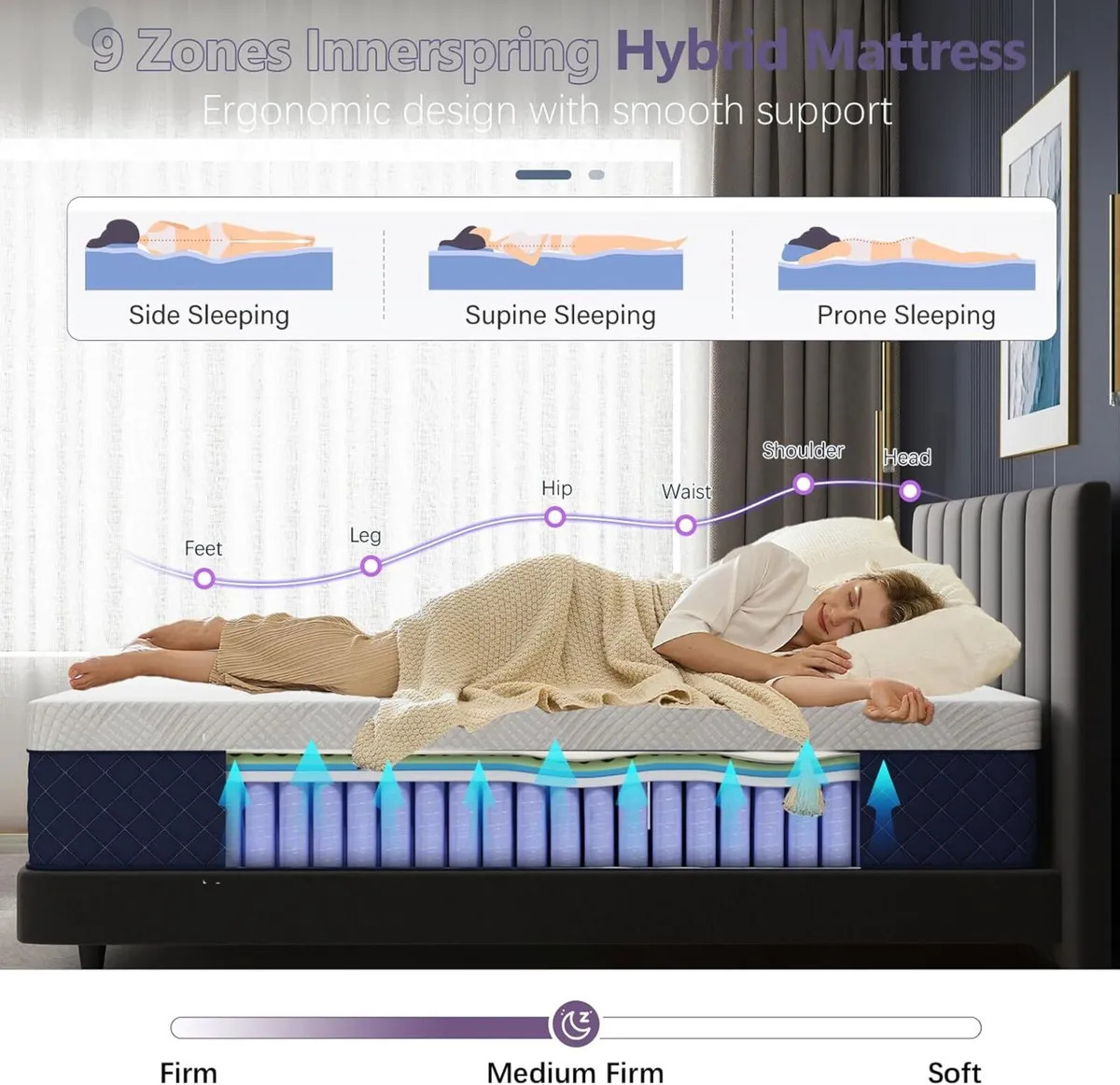 Double Mattresses 27cm 10.6 Inch Innerspring - Image 3