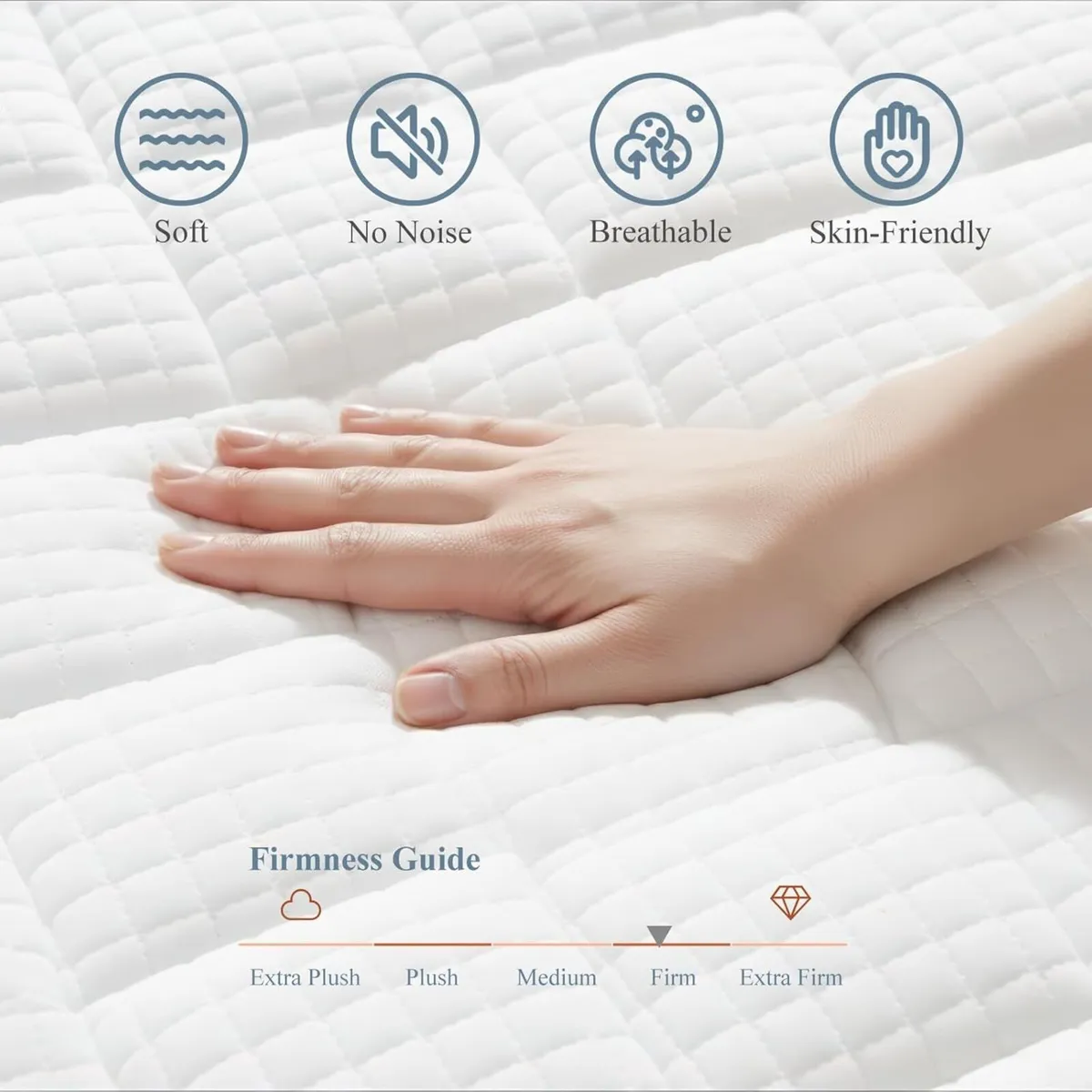 Double Mattress 20cm Deep Value Hybrid Medium - Image 3