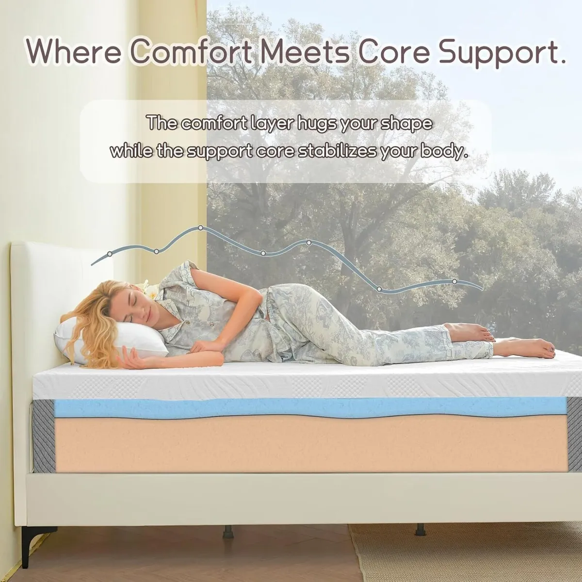 Mattress 20cm Mattresses with Memory Foam and - Image 2