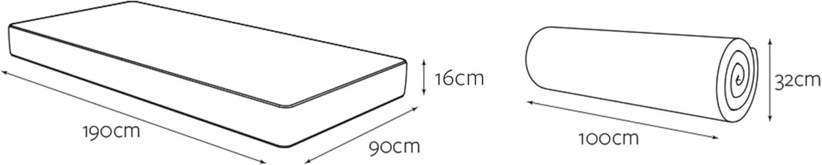 Kids Bunk Bed Mattress 3ft 16cm Deep e-Pocket - Image 3